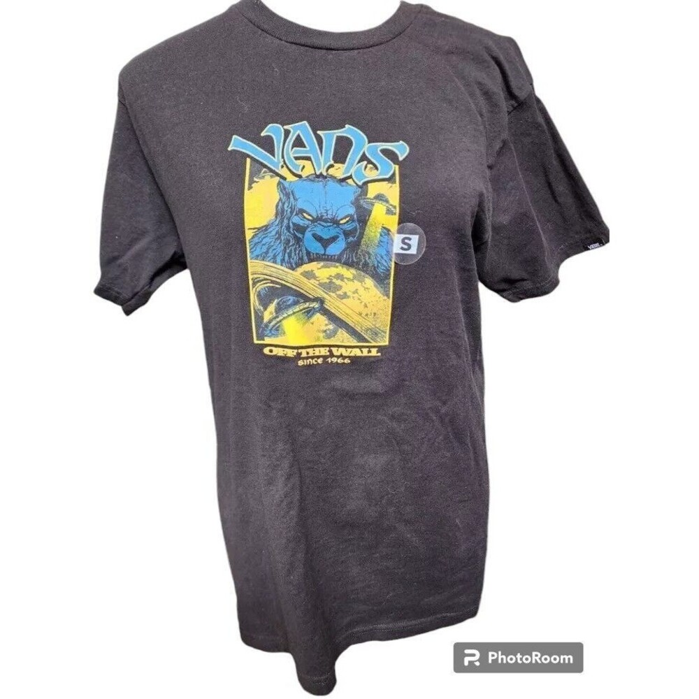 VANS Size Small NEW T-Shirt Black Blue Monster Skater